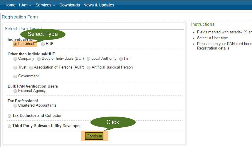 Screenshot IncomeTaxLogin2